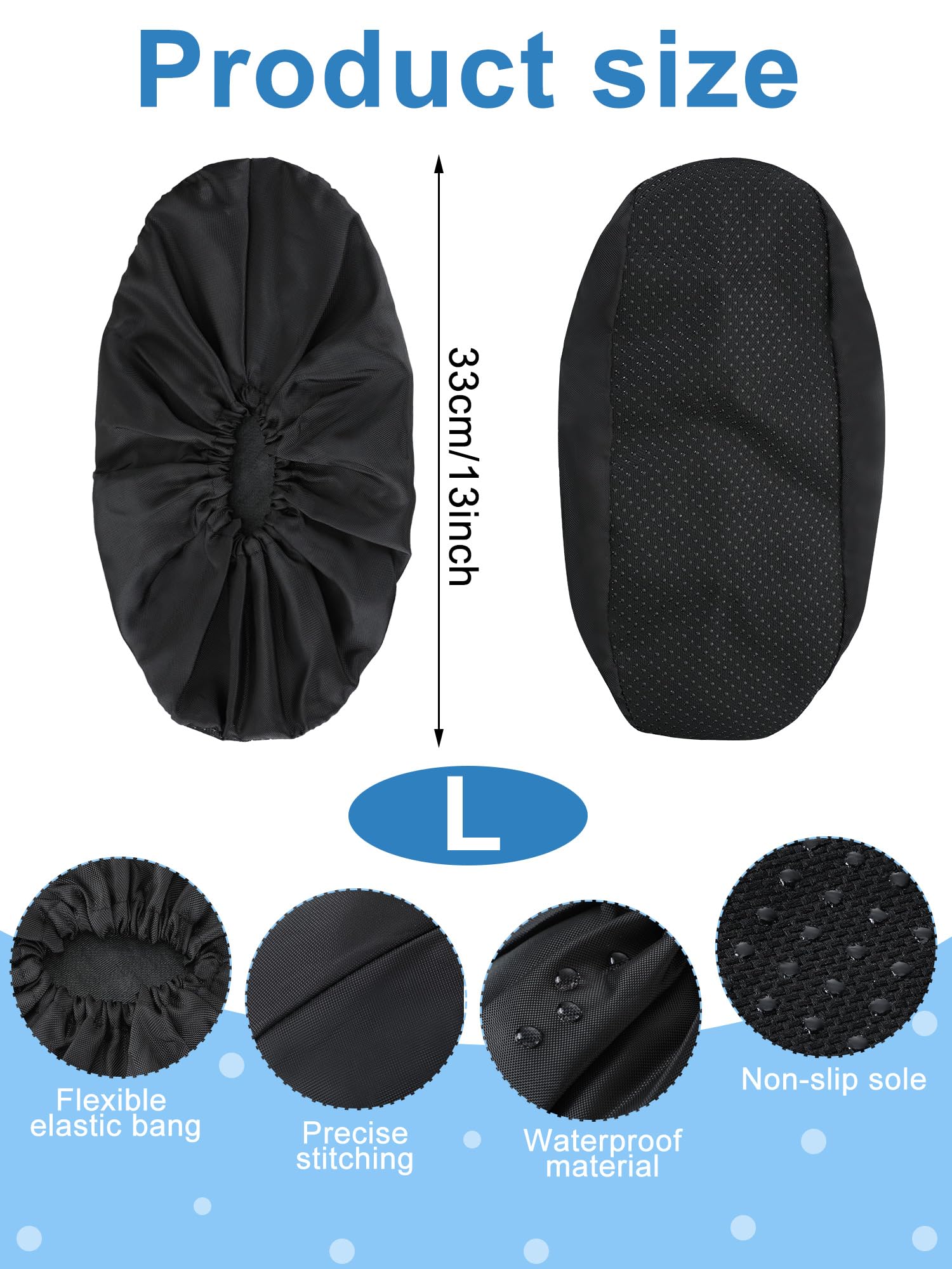 Janmercy boot cover with rubber sole grip for safer steps on wet ground.