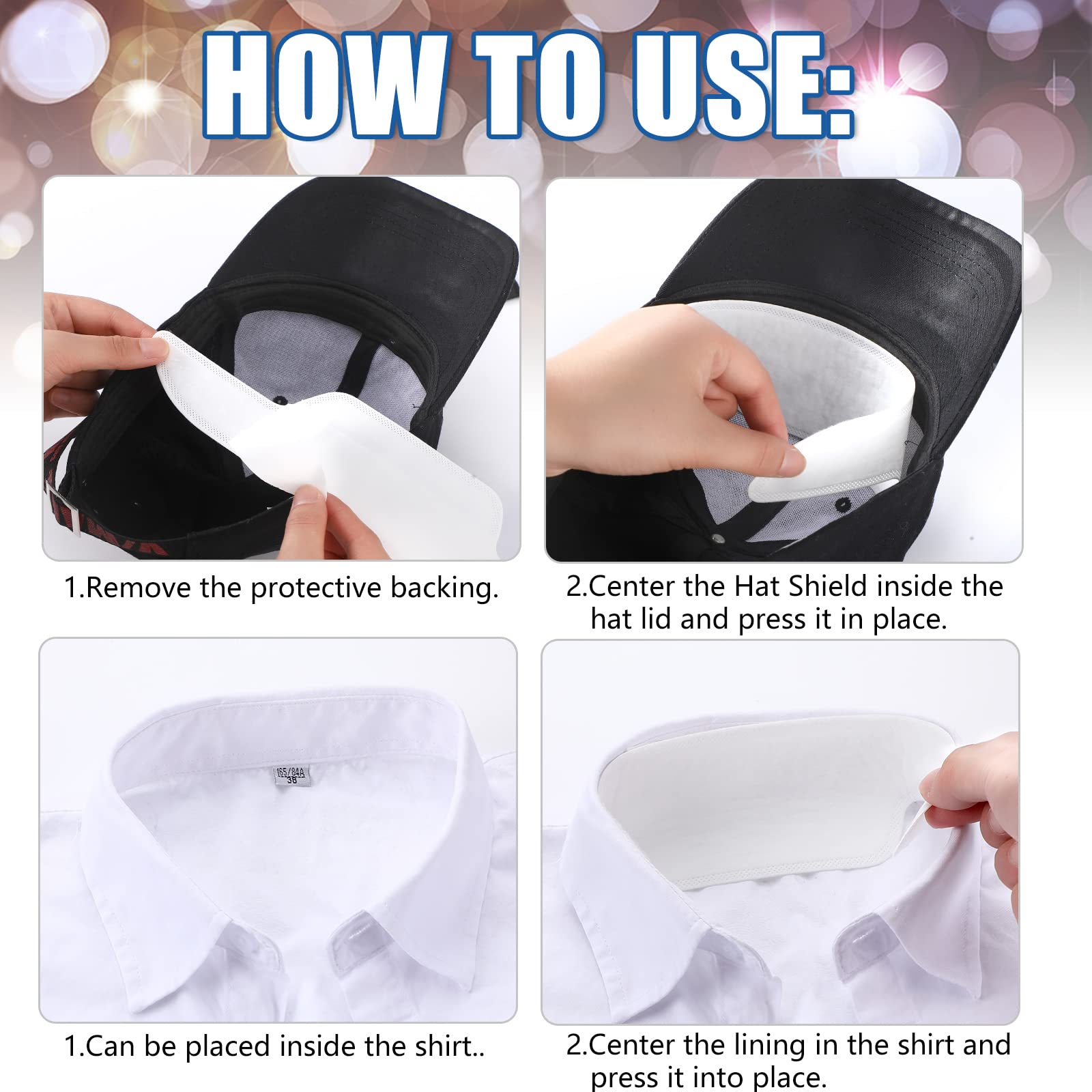 Demonstration of peel and stick application on a cap with Janmercy liner