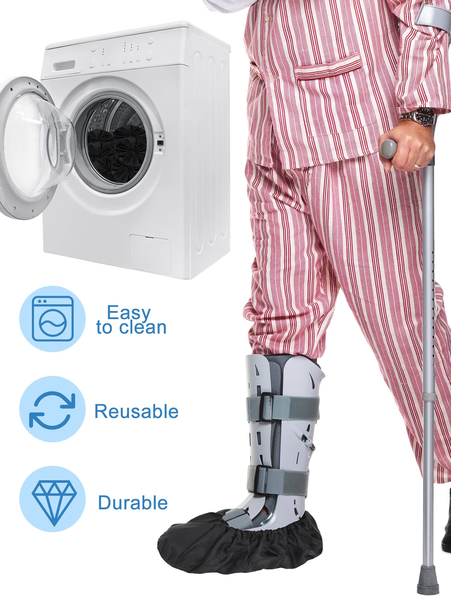 Janmercy reusable boot cover; easy to wash and reuse after outdoor use.