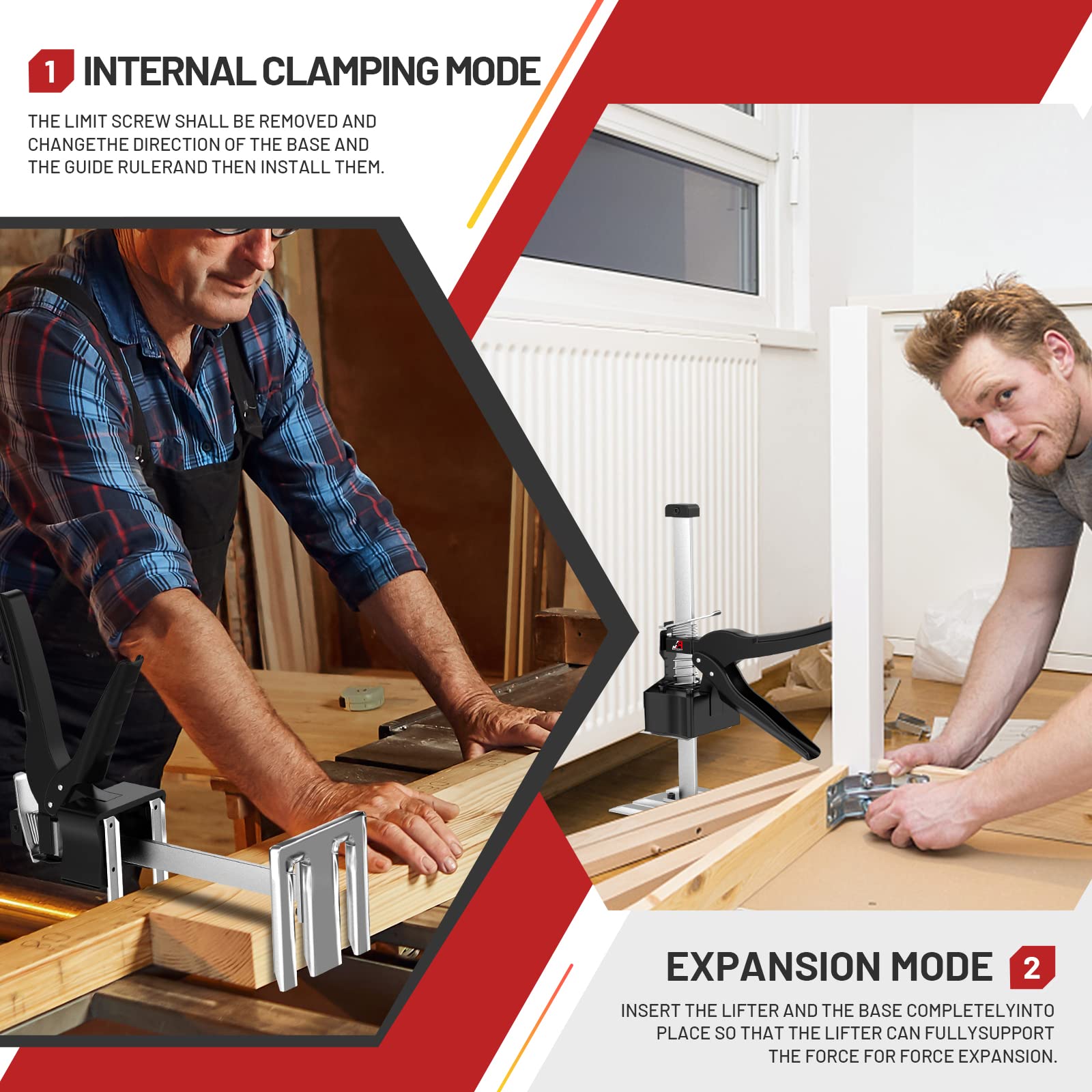 JANNIRESS cabinet installation tool enables efficient lifting and positioning