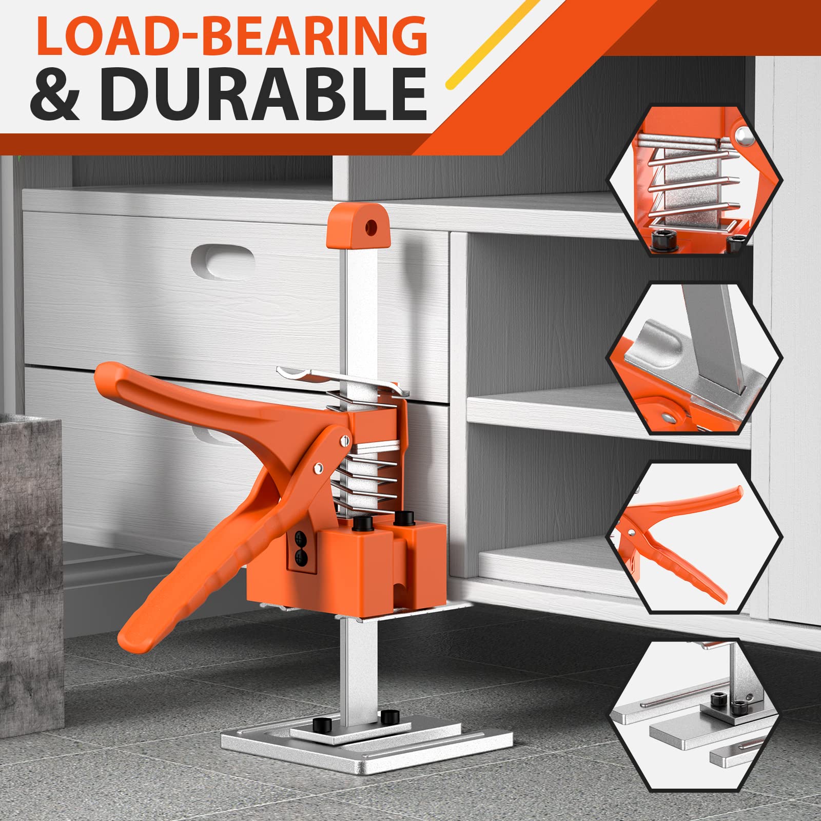 JANNIRESS Comfortable Handle enables quick rising and gentle lowering for fatigue-free work.