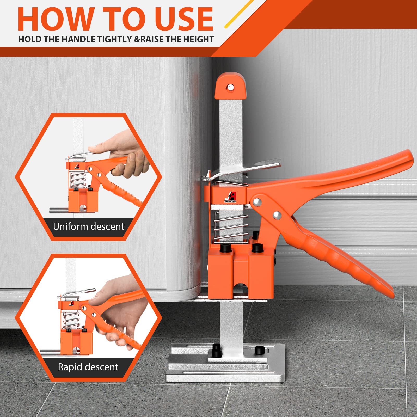 JANNIRESS Portable Heavy-Duty Lifter is compact to carry between job sites.