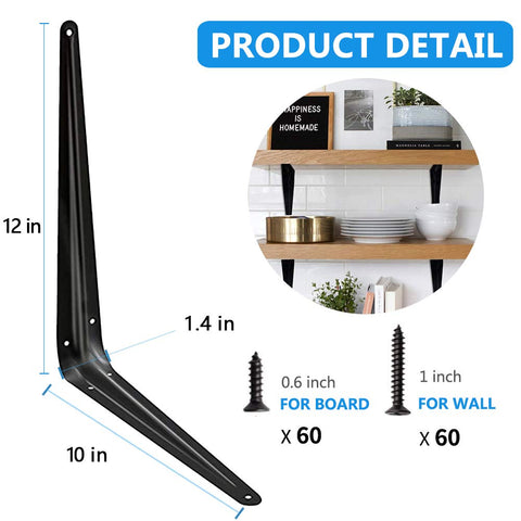 Janyang floating shelf brackets add industrial farmhouse style to spaces.
