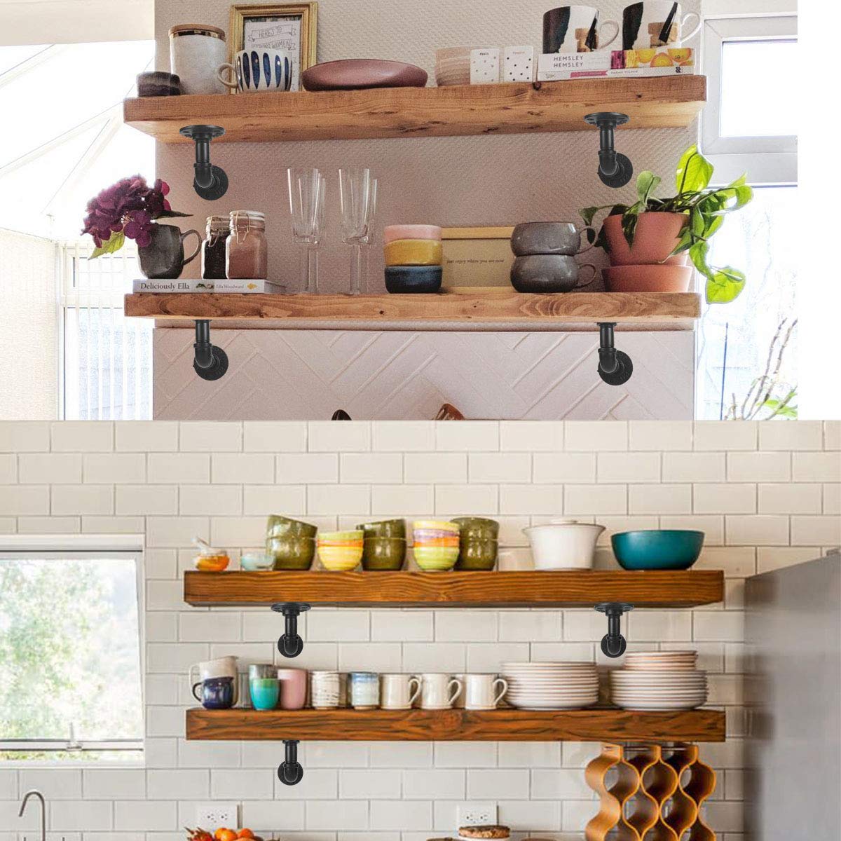 Janyang heavy-duty metal brackets in a six-pack for reliable DIY shelving.