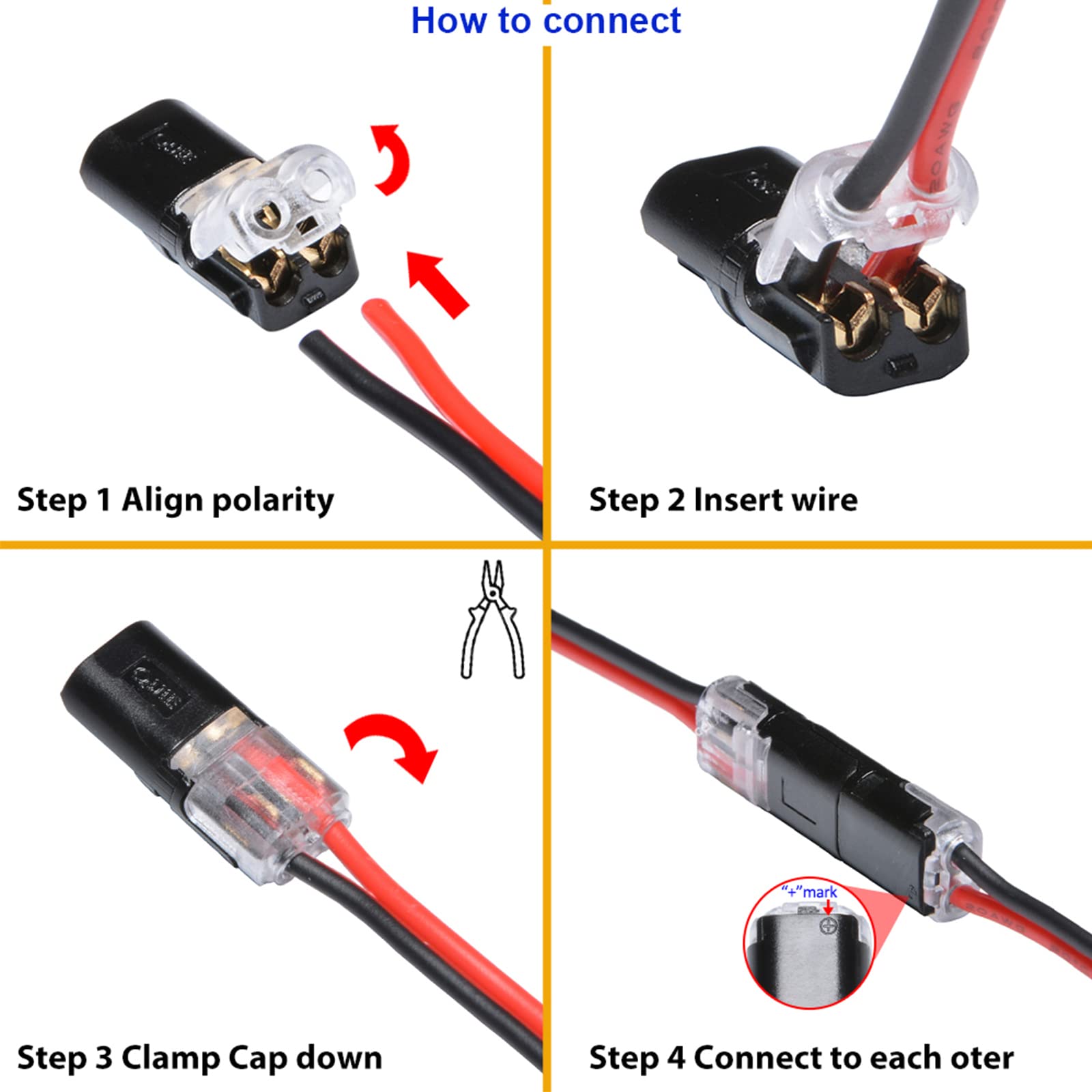 Japelessor led-strip-connector 2pin ensures clean, secure LED installations without wire stripping.