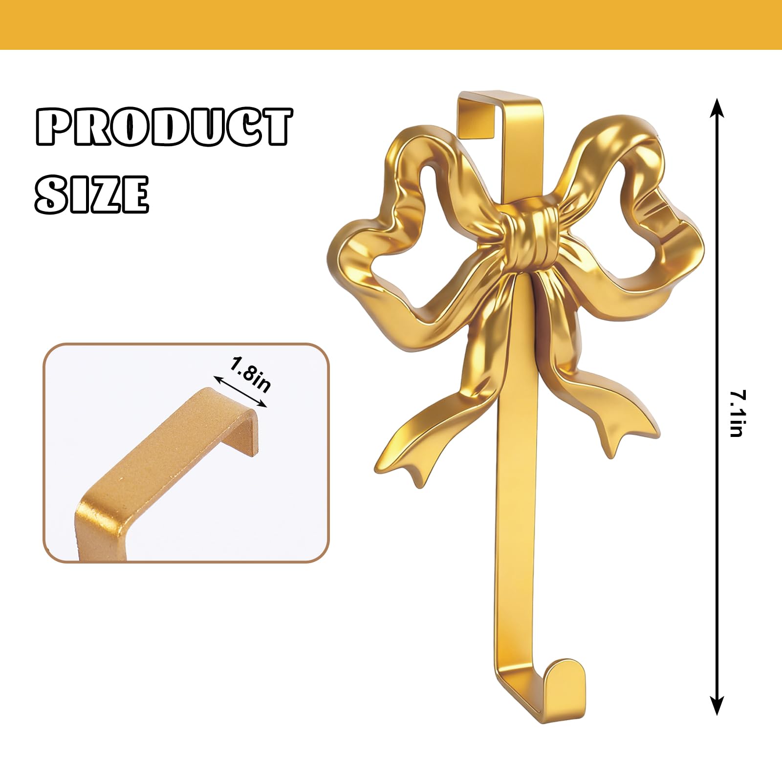Close-up of the JarThenaAMCS gold bow knot highlights durable metal construction