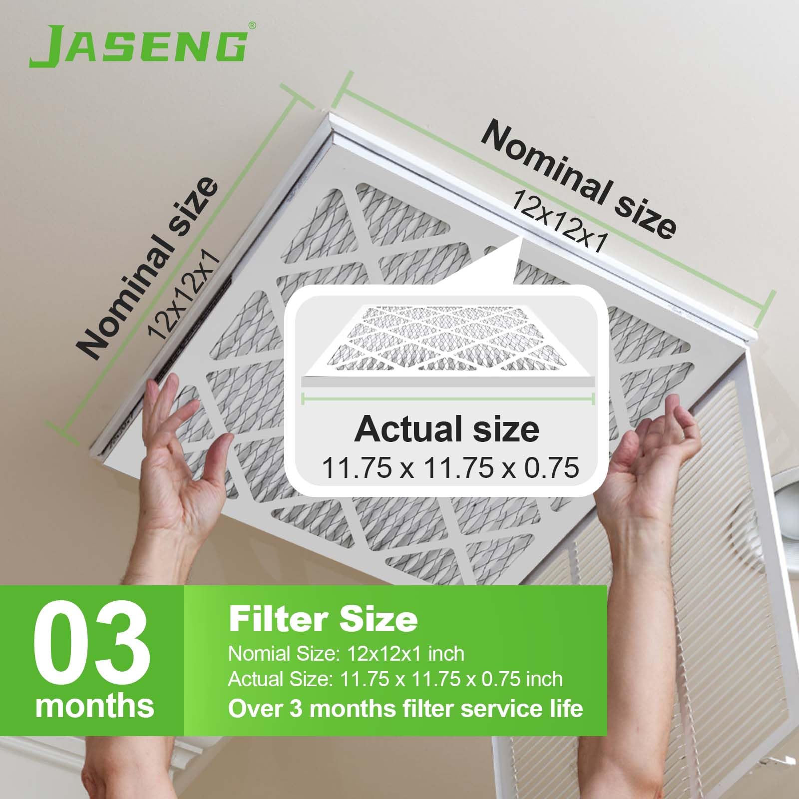 JASENG easy-install filter slot shows quick replacement for busy households