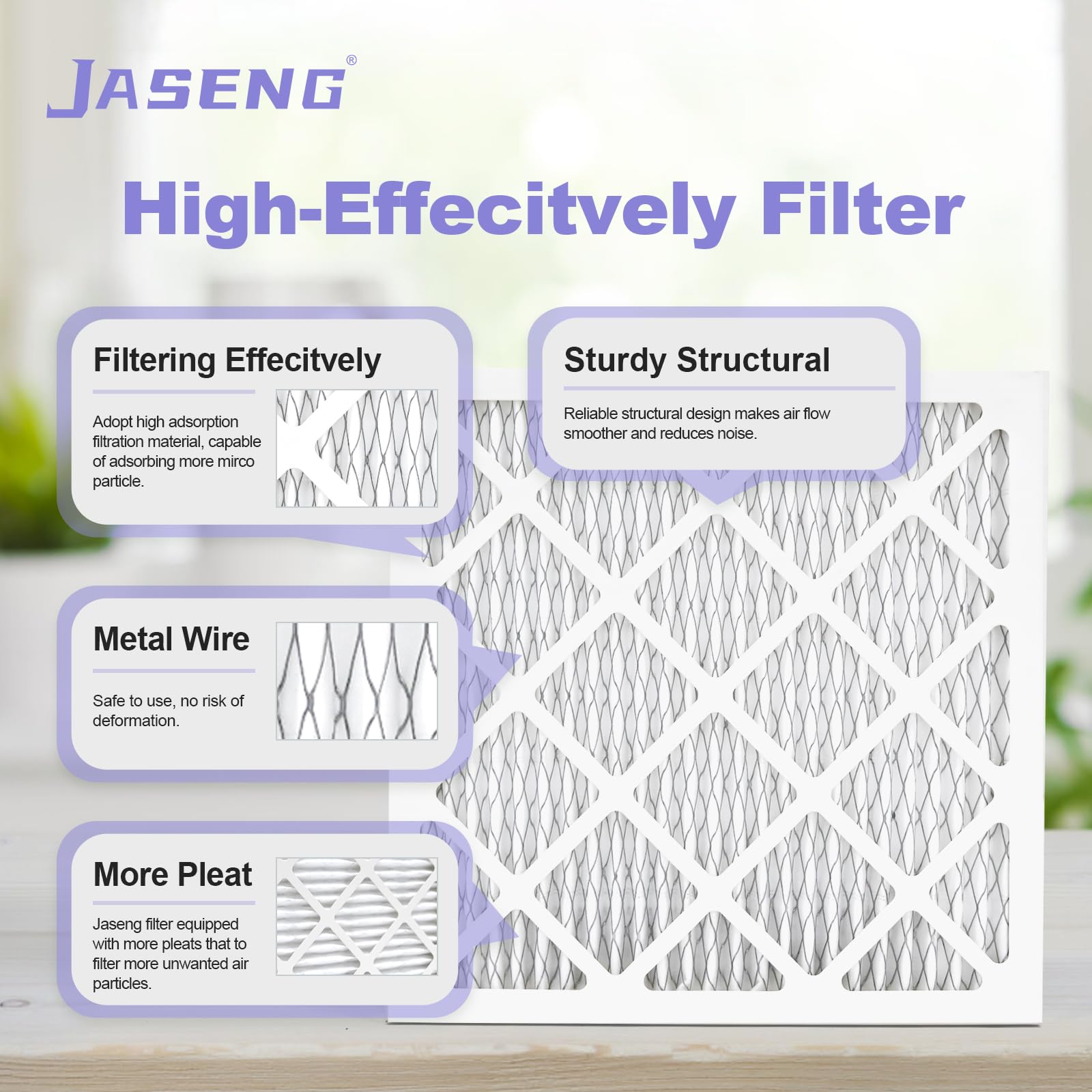 JASENG 2-pack box image showing quick replacement in seconds.