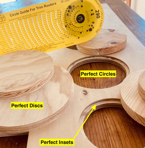 Jasper 290 circle guide mounted on a compact router for portability