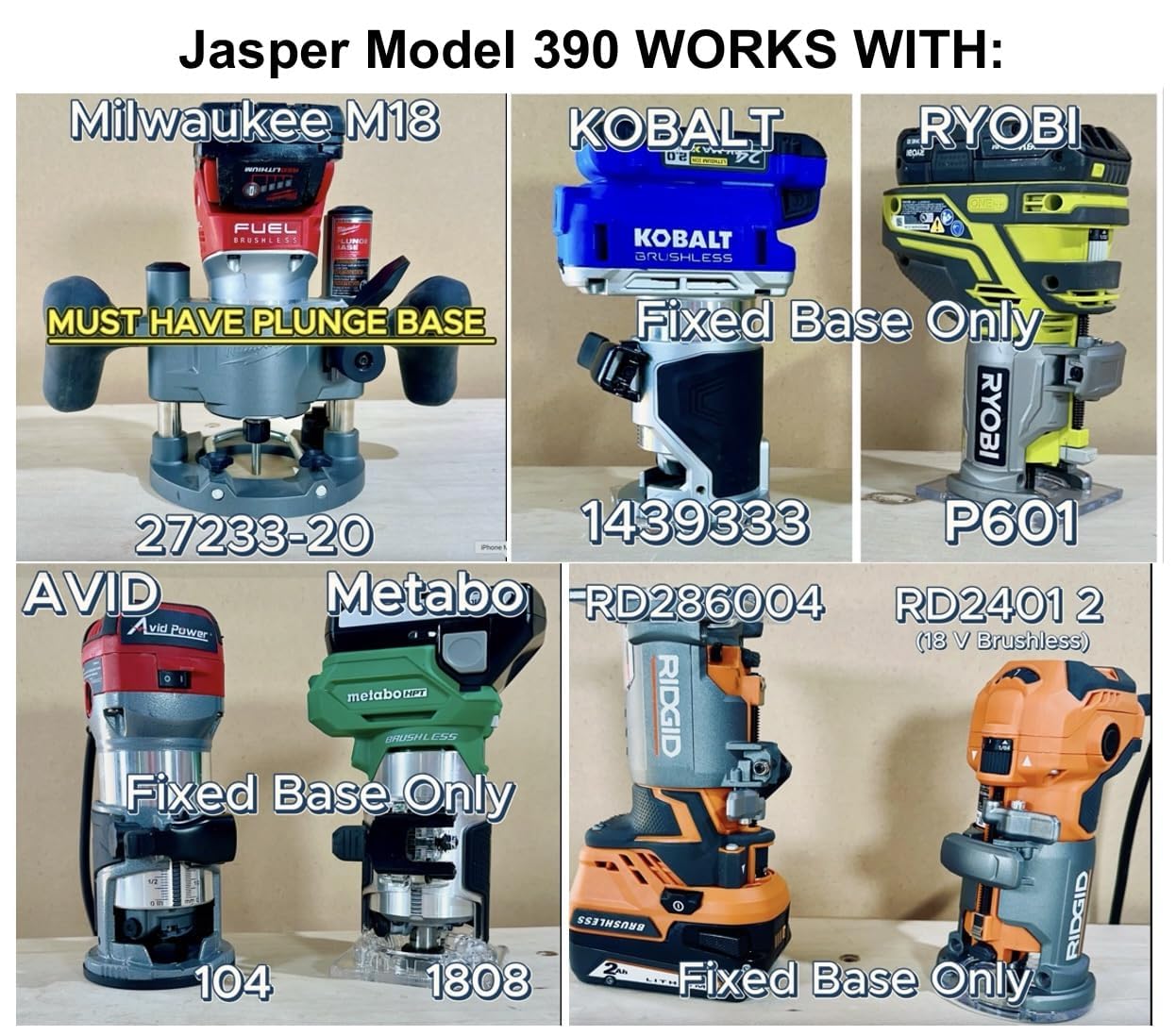Jasper 390 XLC acrylic construction offers clear visibility and durability.