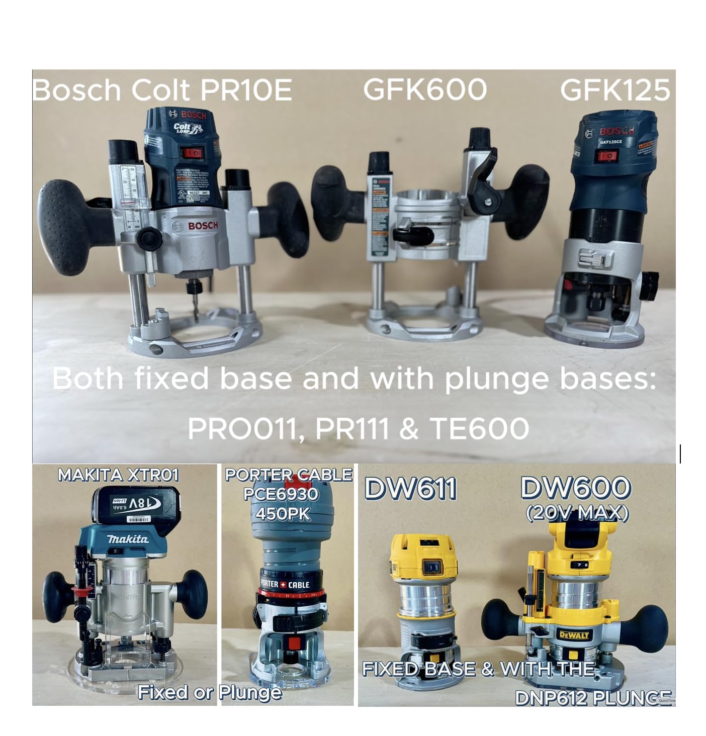 Jasper 390 XLC compatible with compact routers for versatile circle cuts.