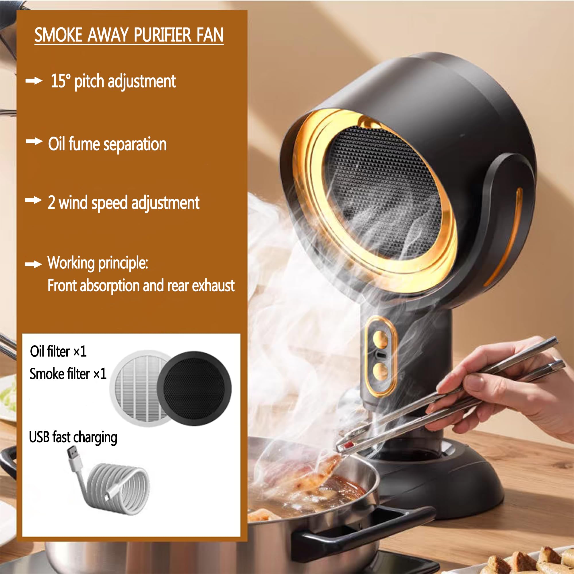 JASSIVER Puff Hide Fan removable range hood shields kitchen from lingering fumes while cooking