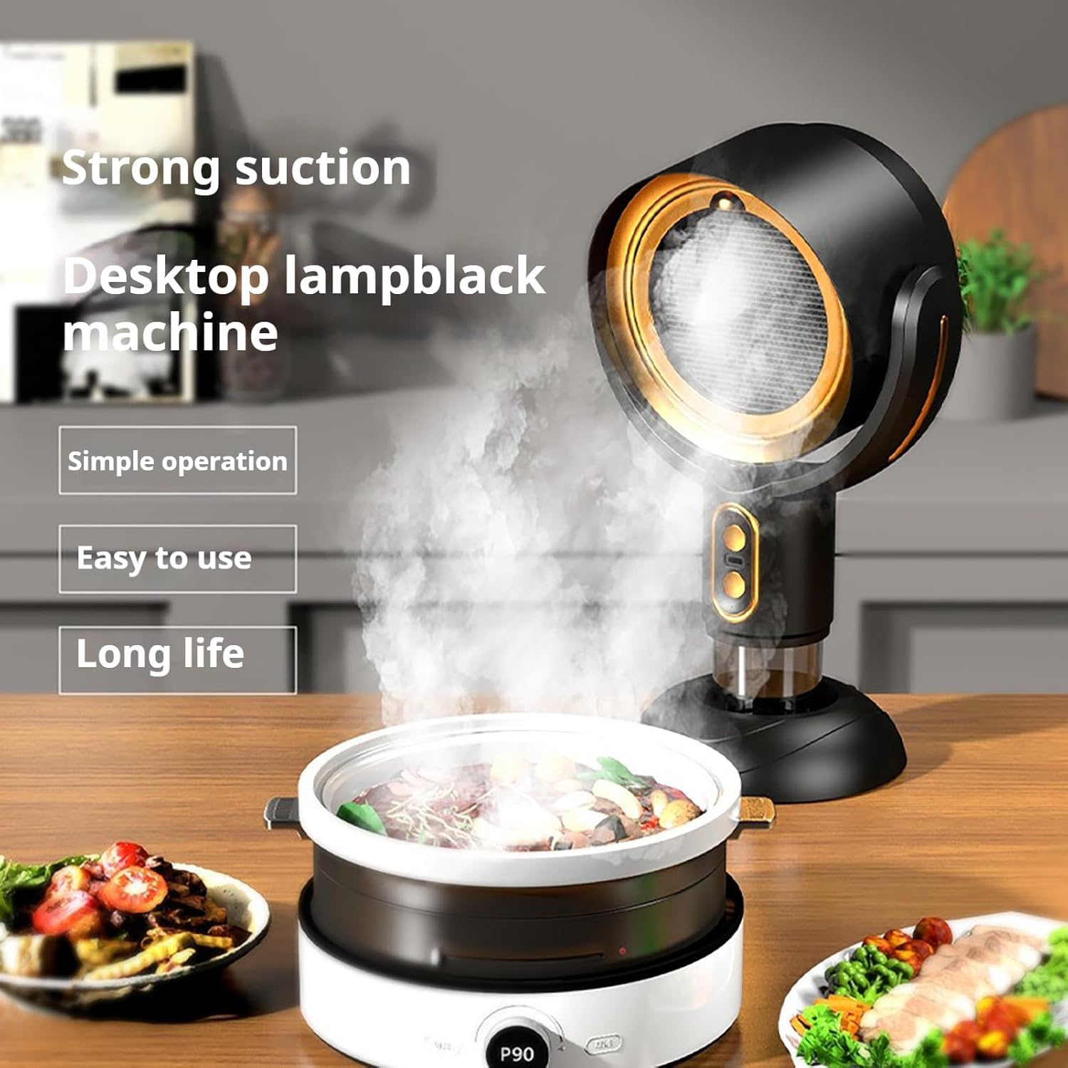 JASSIVER Puff Hide Fan dual speed airflow adapts to different cooking needs