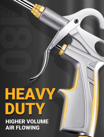 JASTIND air blow gun with bigger pipe diameter delivering higher air flow for debris removal
