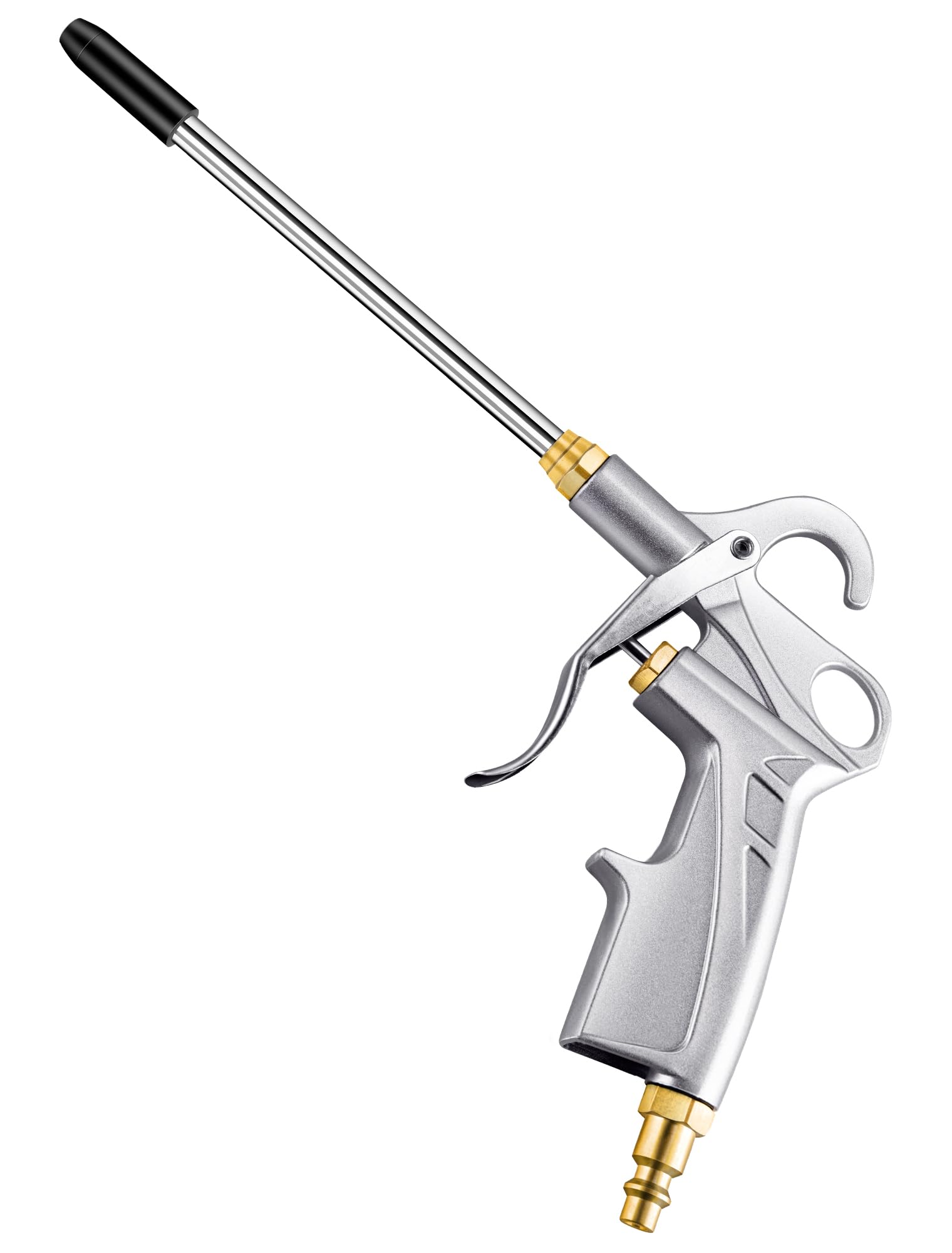JASTIND heavy-duty air blow gun with extended nozzle reaching tight spaces for precise cleaning
