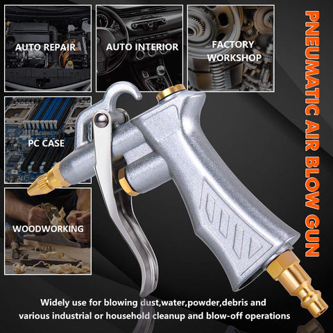 JASTIND blow gun with quick coupling for easy connections in a workspace.