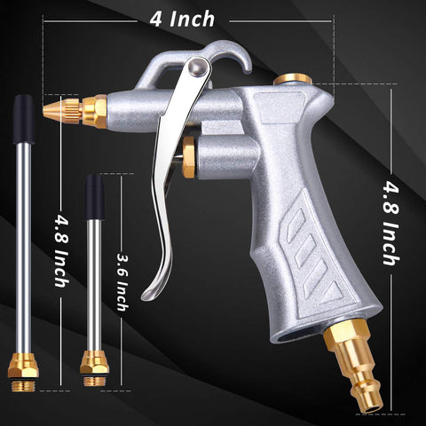 JASTIND blow gun steel extension with protective tip for delicate areas.