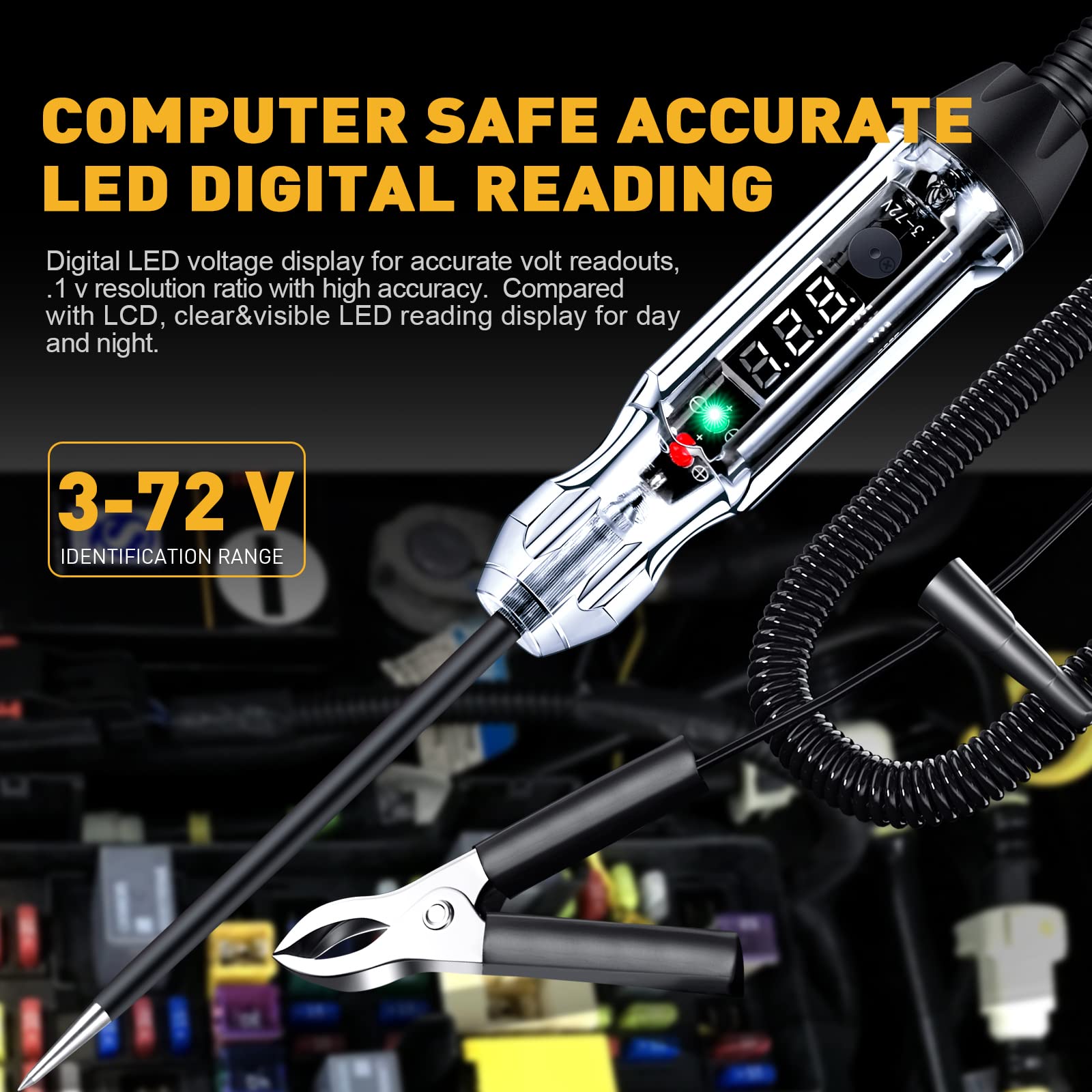 JASTIND LED voltage display offers clear daytime and nighttime readouts.