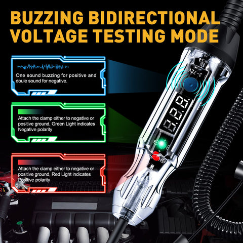 JASTIND polarity indicator with red/green LEDs shows polarity at a glance.