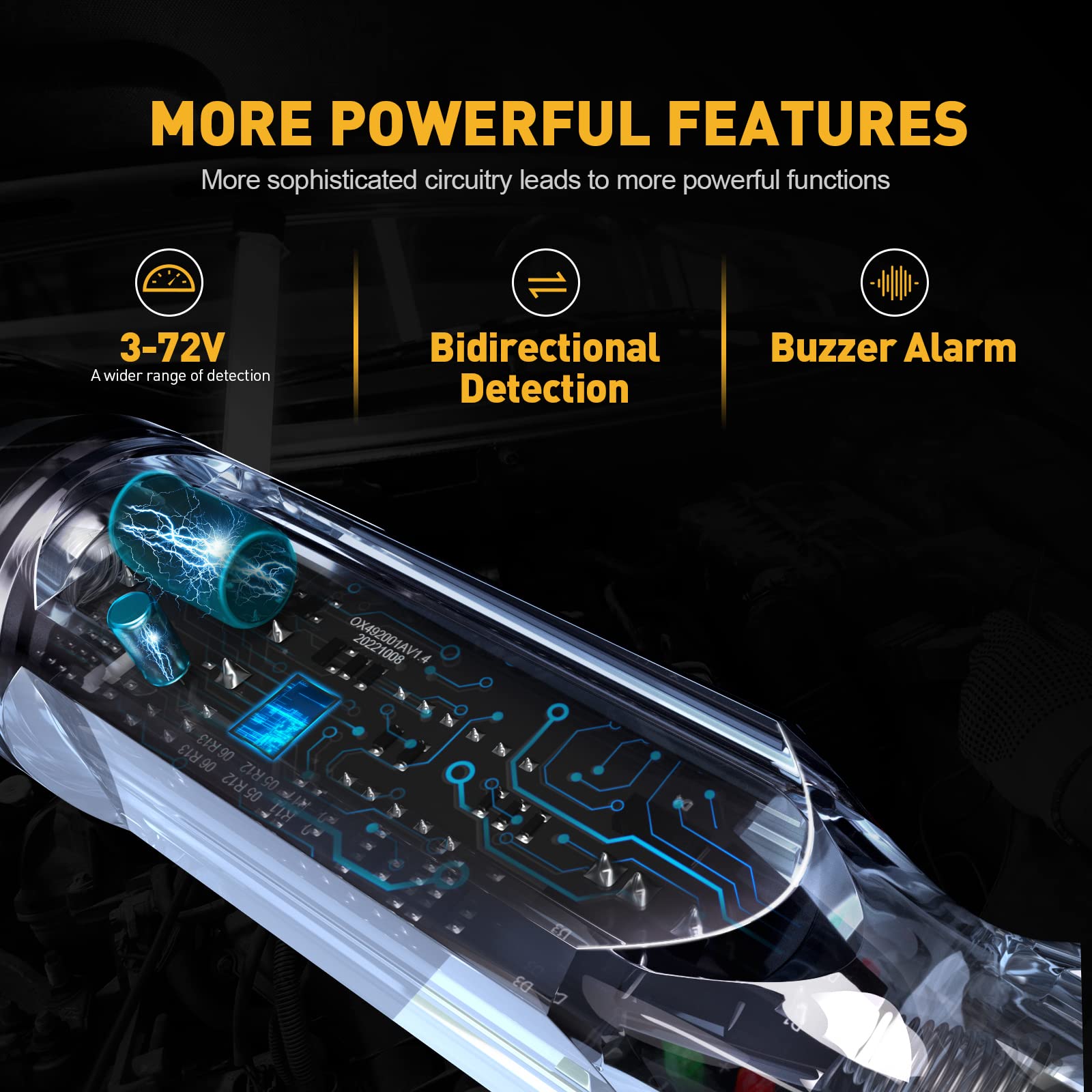 JASTIND 3-72V range covers multiple vehicle circuits safely.