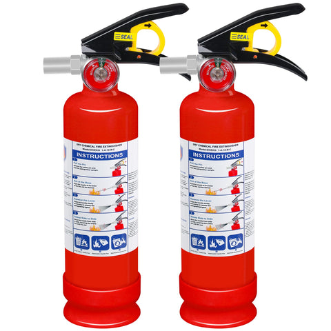 Jasvelly 2-pack extinguishers for home, car, and boat safety.