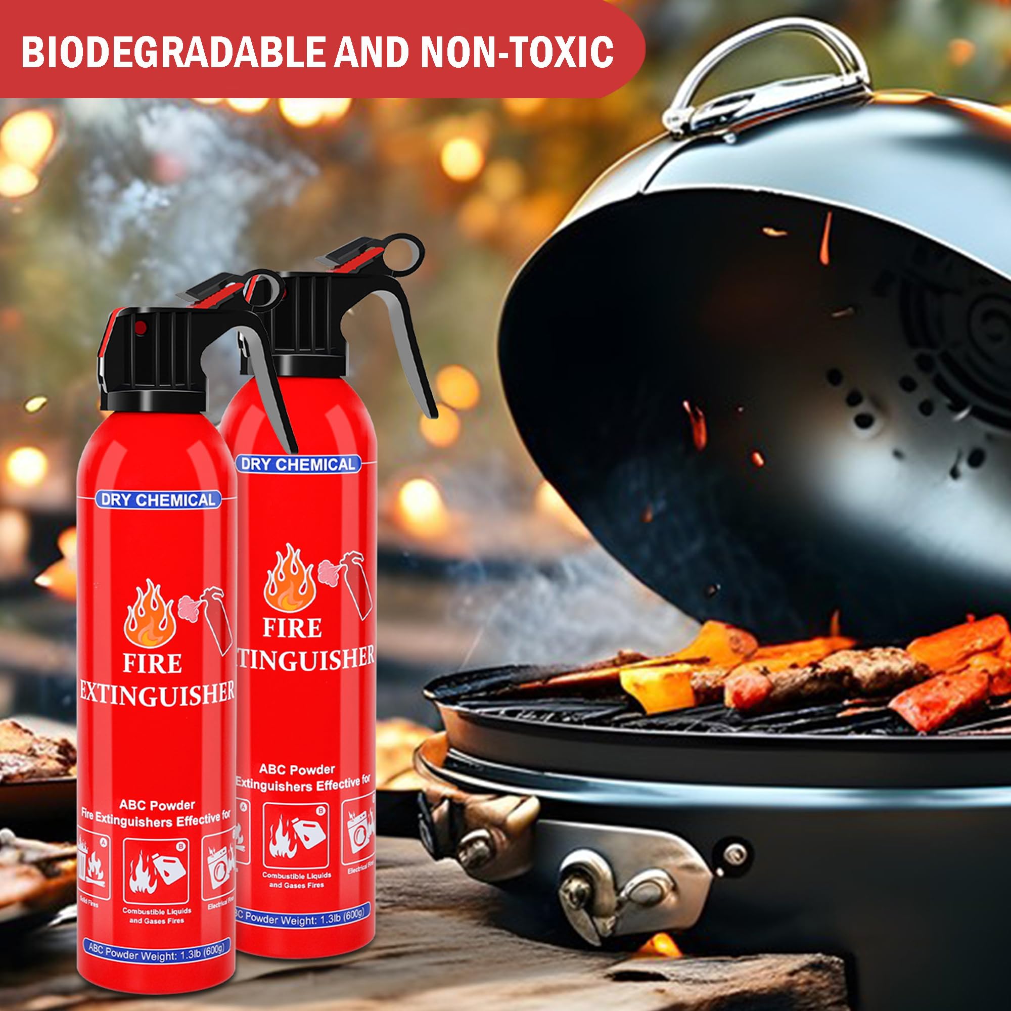Jasvelly ABC extinguisher enhances kitchen safety against oil fires.
