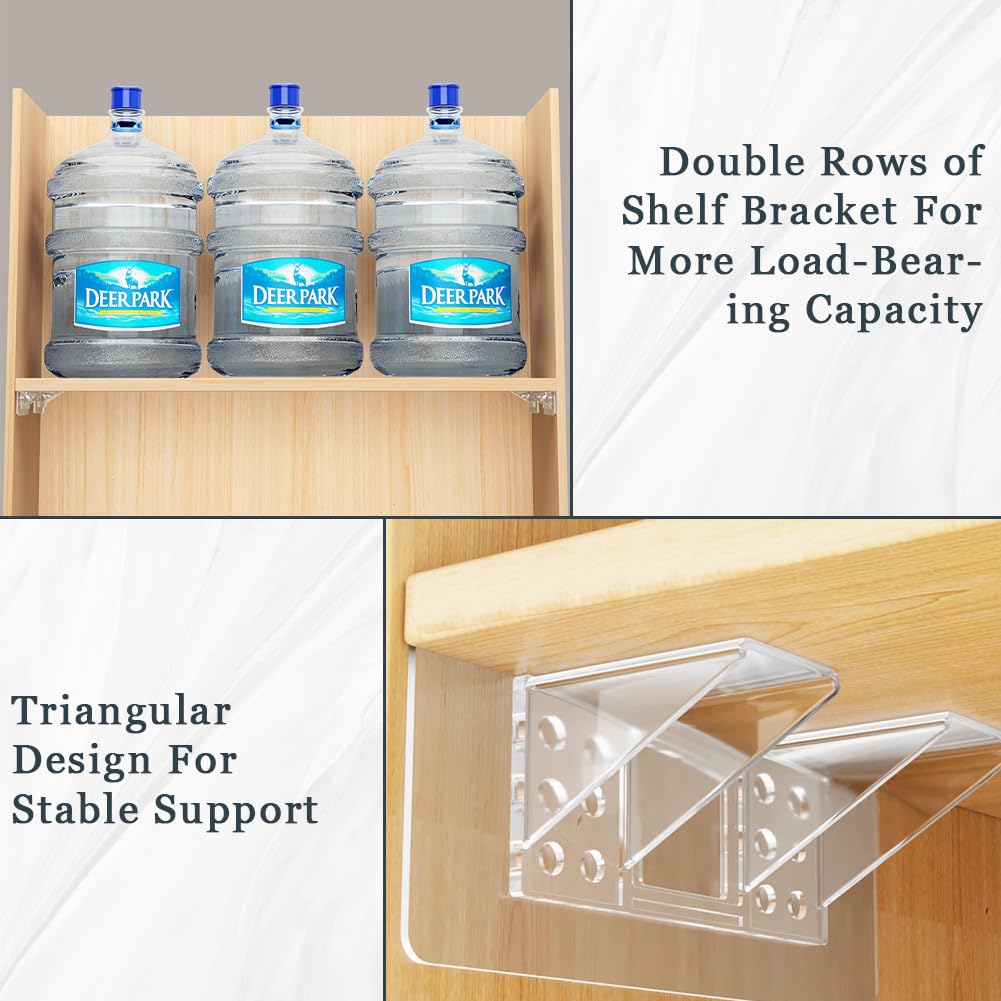 Jaxbo transparent design blends with glass cabinet doors while preserving style.
