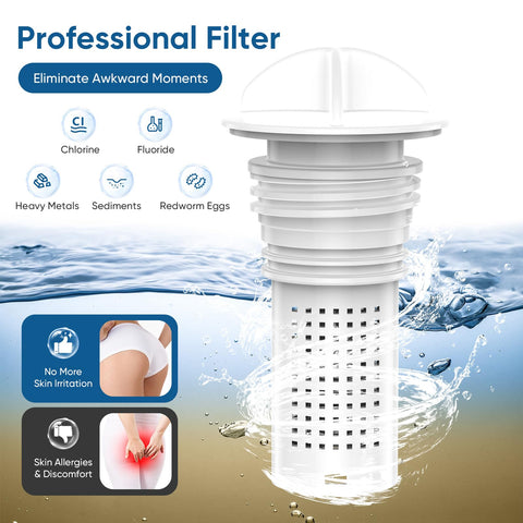 JaxiLano filtered bidet with rear nozzle for thorough cleansing and customizable spray.