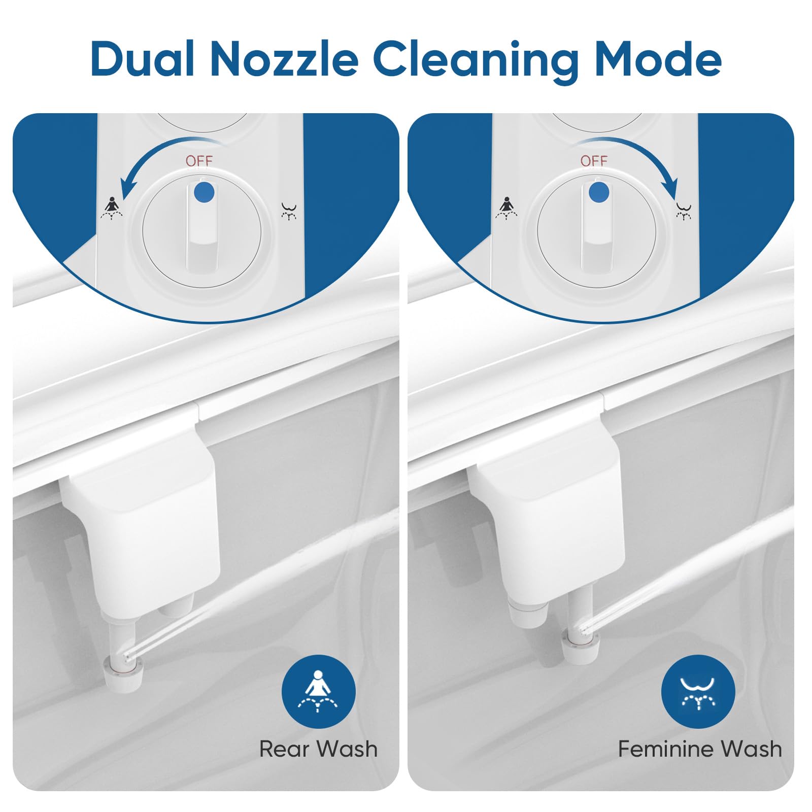 JaxiLano ultra-slim bidet design fits most toilets for a discreet upgrade.