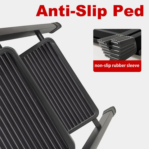 JaxSteam 2 Step Ladder anti-slip feet stabilize on any surface.