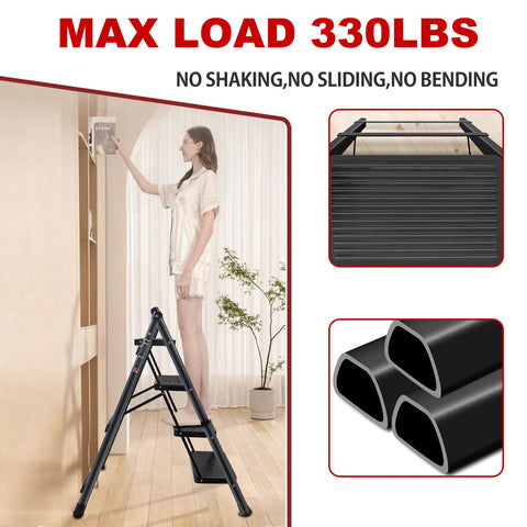 JaxSteam 2 Step Ladder doubles as plant stand and decor.