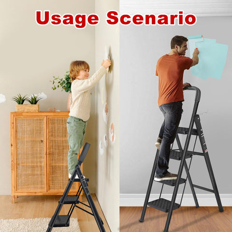JaxSteam versatile ladder supports cleaning, decorating, and organizing tasks