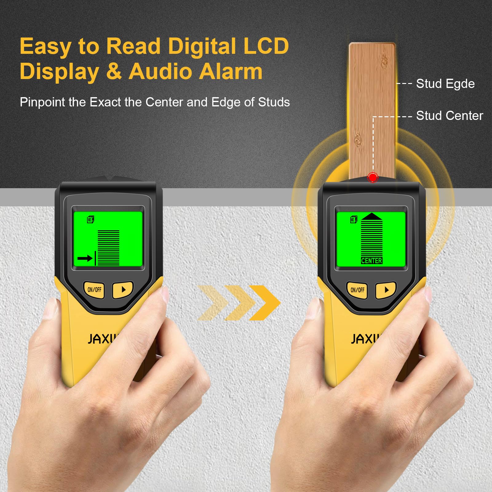JAXWQ metal and pipe detection mode helps locate hidden components