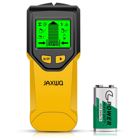 JAXWQ Stud Finder Wall Scanner shows center and edge behind walls for accurate mounting.