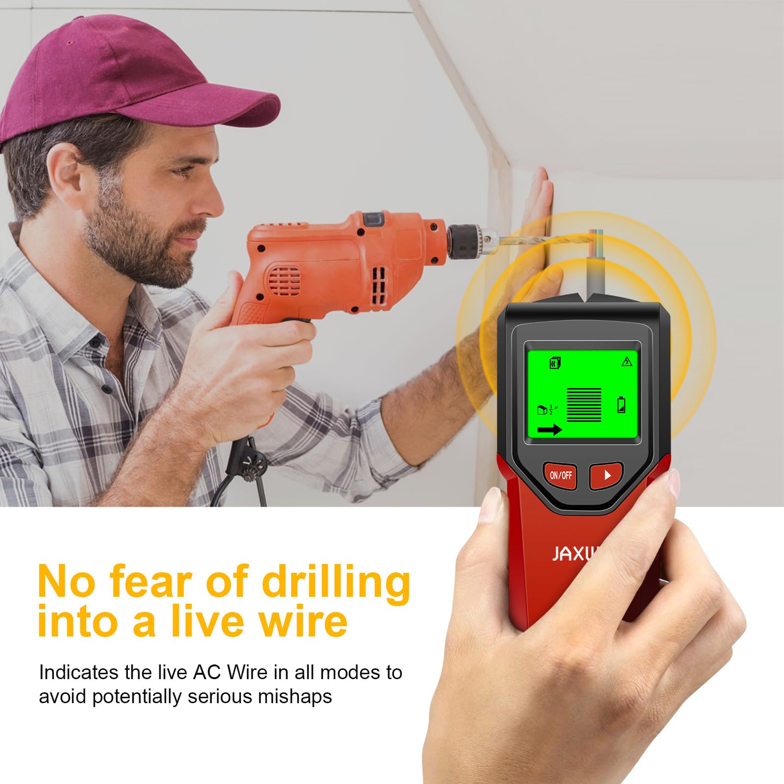 JAXWQ wood-stud detection supports sturdy mounting of heavy items