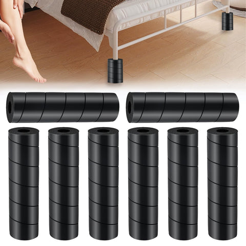 Jayen bed frame toe protectors in assembly view for quick adhesive-free installation.