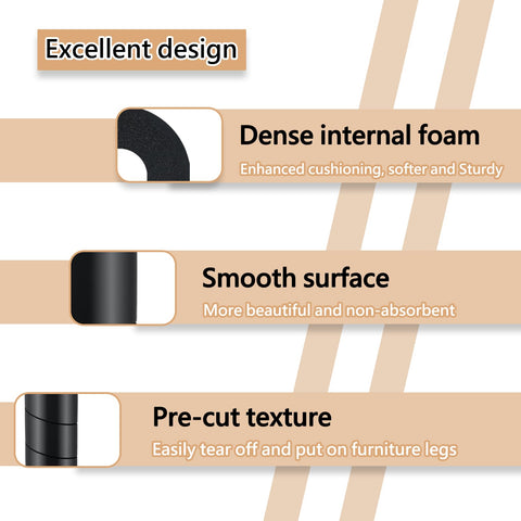 Jayen easy-fit on metal and wooden legs for versatile furniture protection.