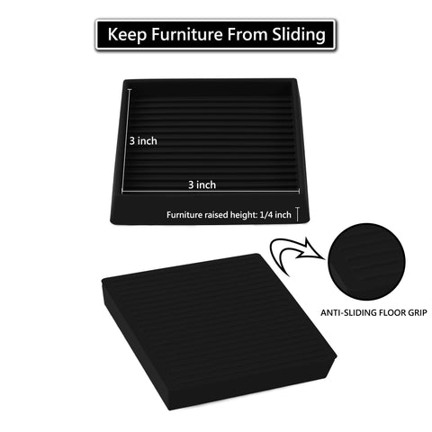 Jayen cups minimize noise when moving sofas or tables.
