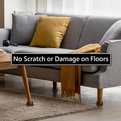 Jayen pads under furniture legs reduce movement and floor wear.