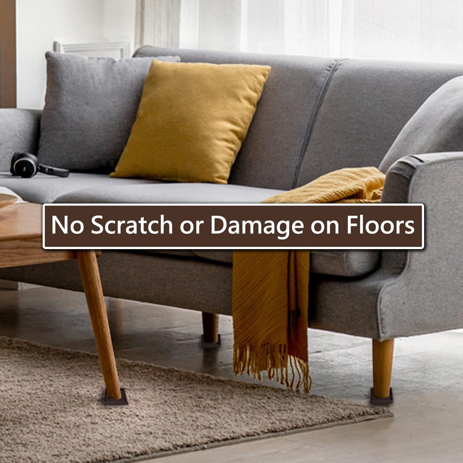 Jayen sofa and chair protectors cushion legs and shield floors.