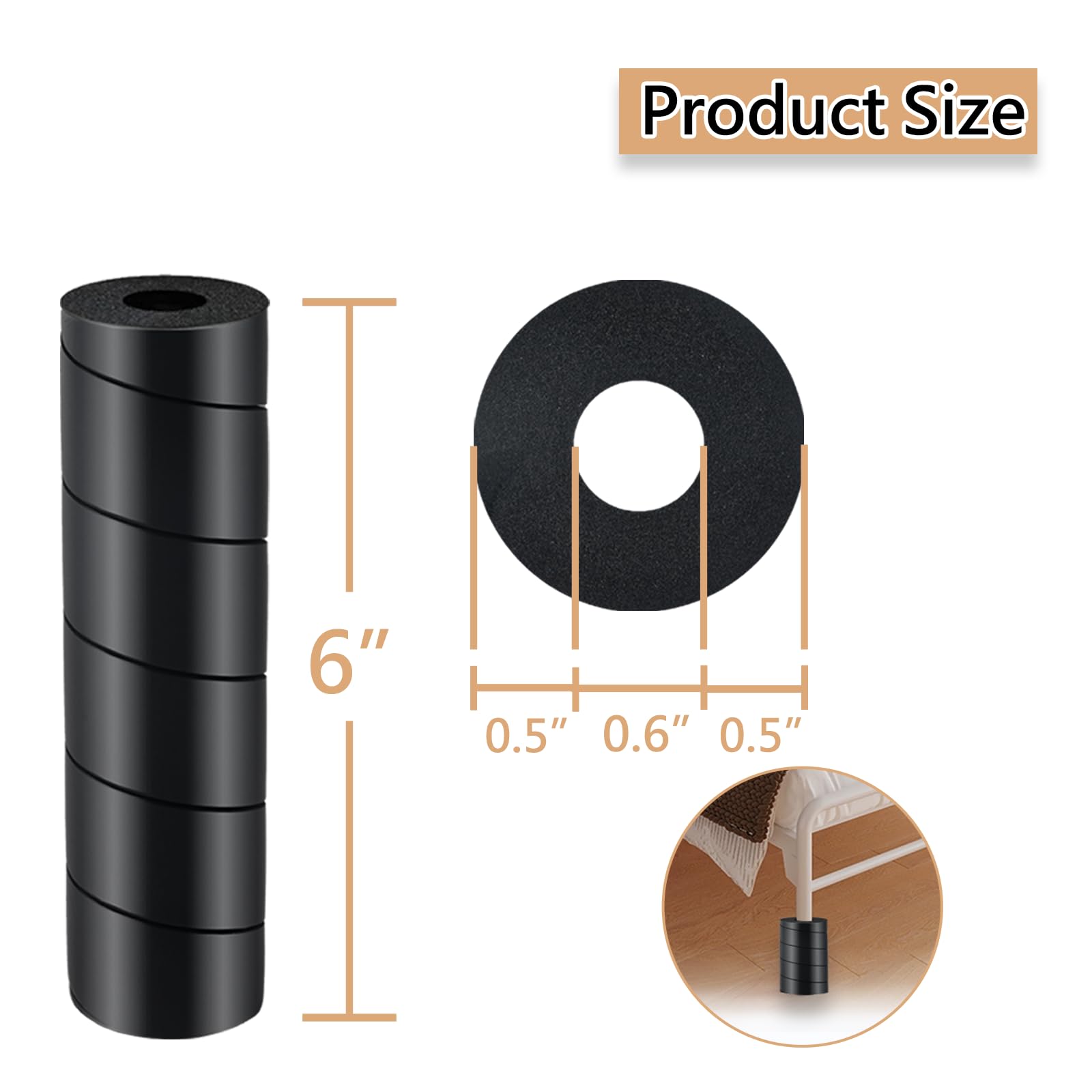 Jayen anti-scratch protection helps prevent wear on furniture legs.