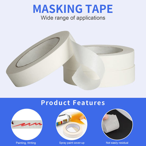 JayJayup 12-roll bulk tape ideal for art, school, and DIY projects.