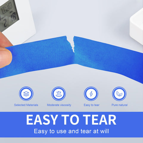 JayJayup blue masking tape easy-tear design for quick setup.
