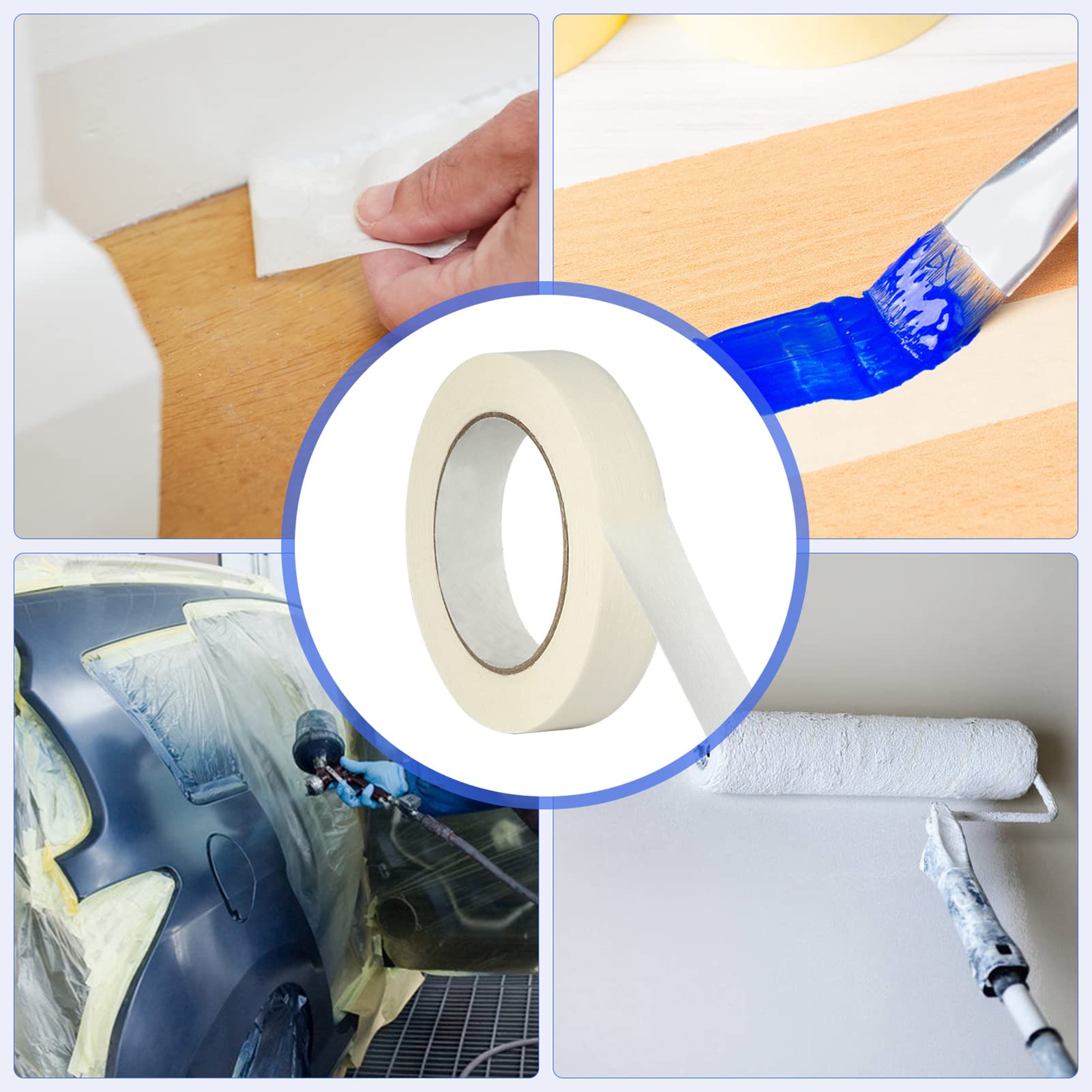 JayJayup masking tape works on paper and cardboard labeling and marking.
