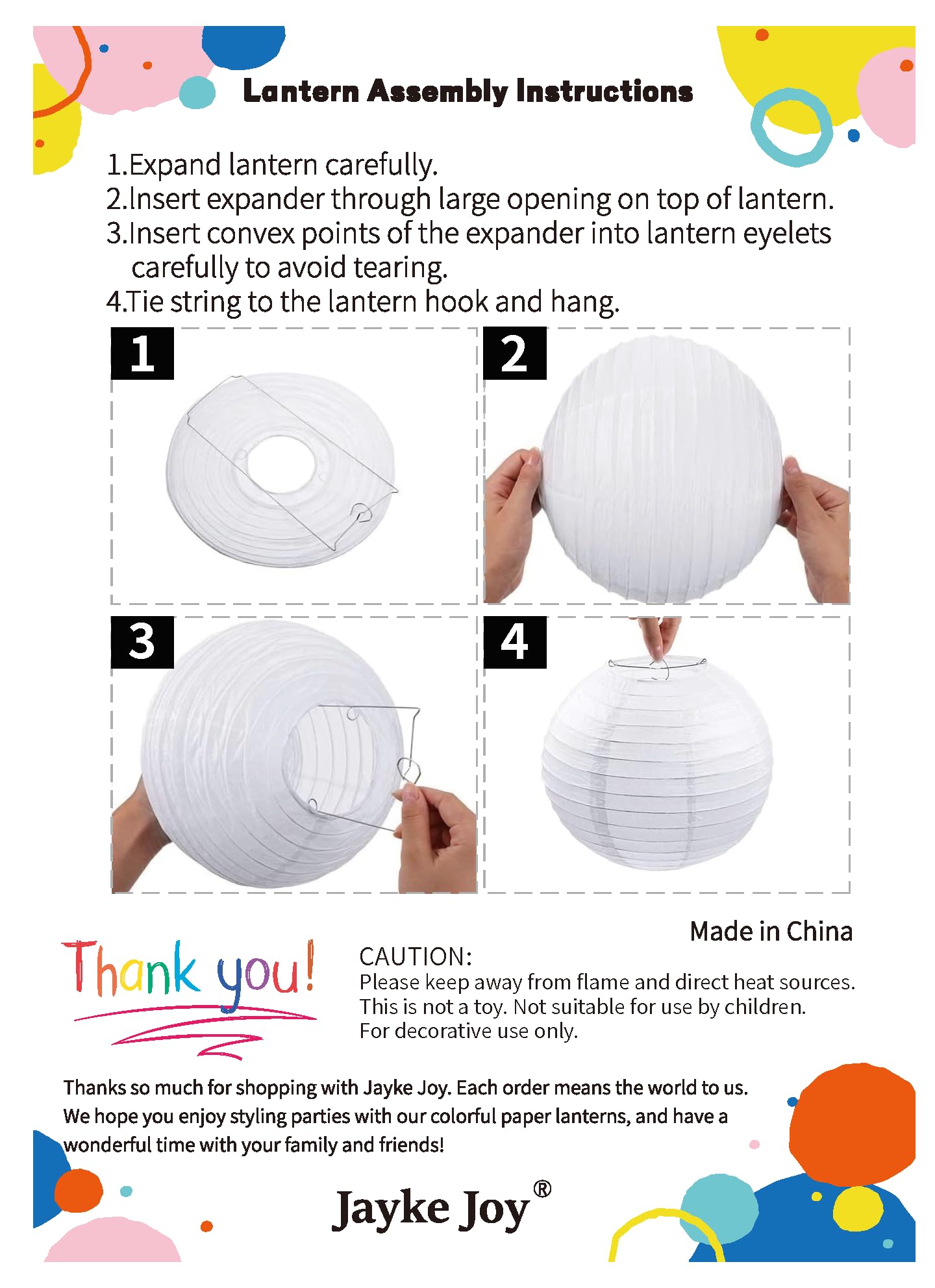 Jayke Joy mixed sizes lanterns for versatile party decor