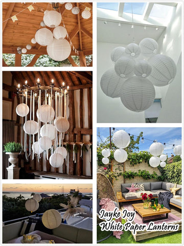 Jayke Joy white 10-inch lantern for warm outdoor ambiance