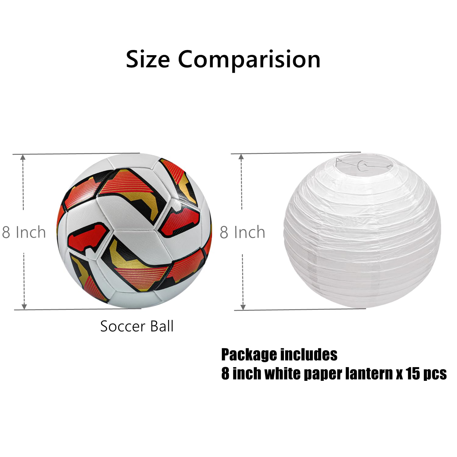 Jayke Joy white 6-inch hanging ball lantern for compact tables