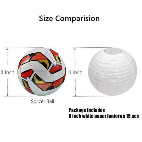 Jayke Joy white 6-inch hanging ball lantern for compact tables