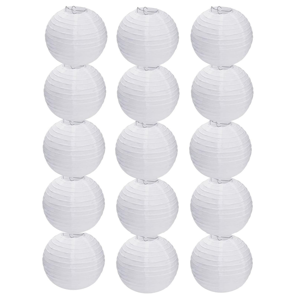 Jayke Joy white 8-inch hanging ball lantern for elegant party backdrop