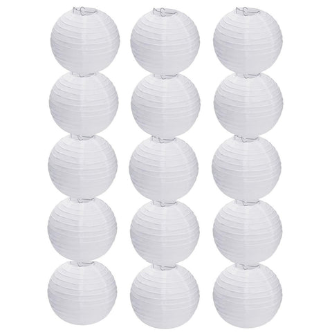 Jayke Joy white 8-inch hanging ball lantern for elegant party backdrop